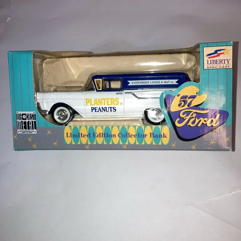 LIBERTY CLASSICS PLANTERS PEANUTS 1957 FORD LIMITED EDITION COLLECTORS BANK-NEW